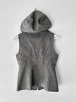 ITALIAN LABEL 2010s ZIPPED HOODED GILET JACKET