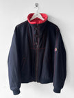 VALENTINO - 1980s FUNNEL NECK BOMBER JACKET WITH CONTRASTING STITCHING DETAILS