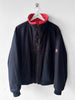 VALENTINO - 1980s FUNNEL NECK BOMBER JACKET WITH CONTRASTING STITCHING DETAILS