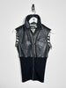 DOLCE & GABBANA - S/S 2003 2 IN 1 LEATHER JACKET WITH PANELED WAIST AND ZIP OFF SLEEVE