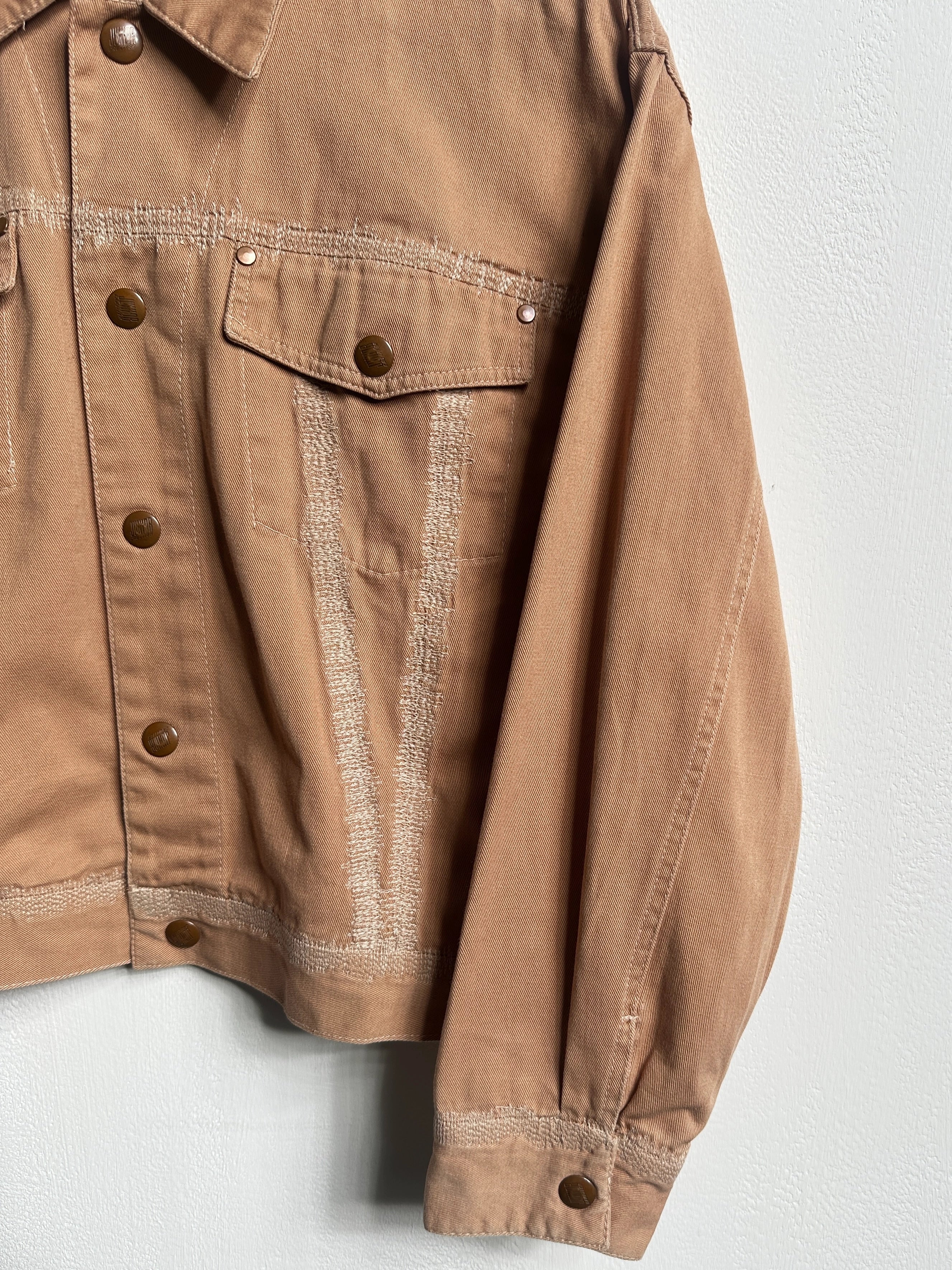 JEAN PAUL GAULTIER - 1990s BOXY FIT DENIM JACKET WITH STITCHING DETAILS
