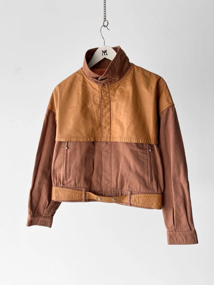 MANI BY GIORGIO ARMANI EARLY 1980s PANELED LEATHER JACKET