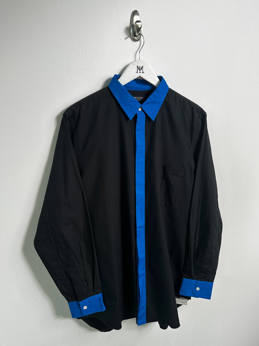 COMME DES GARÇONS - S/S 2001 LONG SLEEVE SHIRT WITH CONTRASTING FRONT PLACKET AND COLLAR