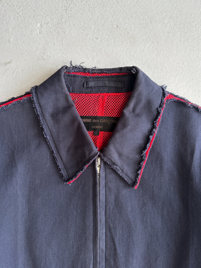 COMME DES GARÇONS - S/S 2003 MESH DETAIL ZIPPED JACKET