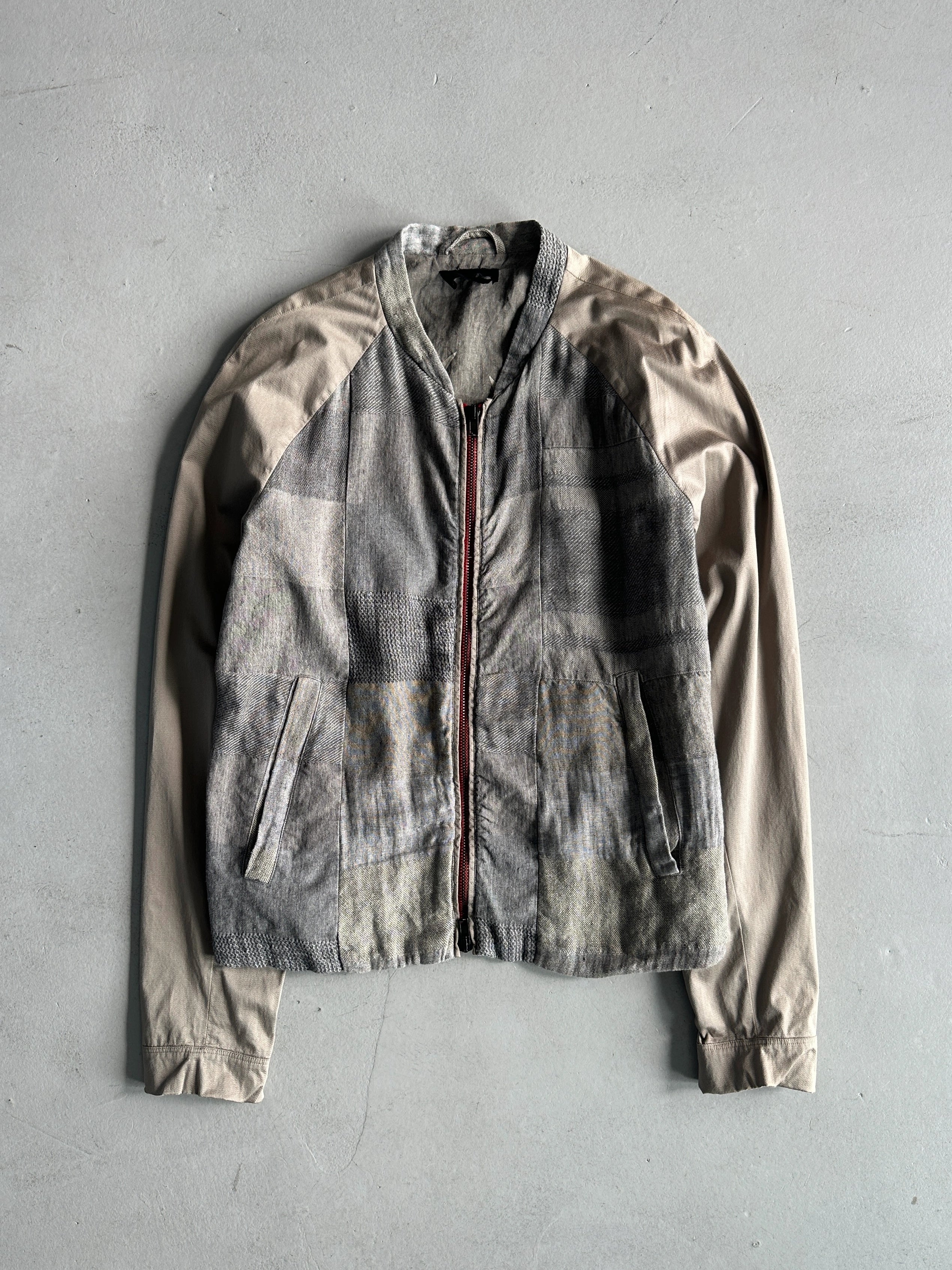 DIESEL - 2000s LINEN ZIPPED JACKET