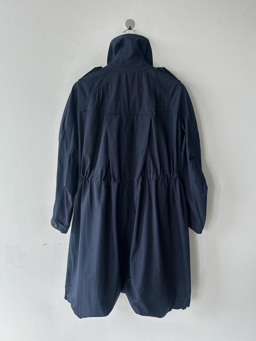 SACAI - S/S 2017 DOUBLE BREASTED TRENCH COAT WITH DRAWCORD GATHERED HEM