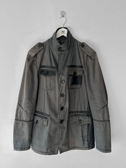 BIKKEMBERGS - S/S 2008 JACKET WITH LEATHER PANELS