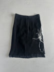 ANDREW GN - S/S 2001 FRONT APPLIQUÉ LAYERED SILK SKIRT