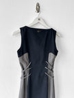 JOHN RICHMOND - 2000s PANELLED DRESS WITH LACING DETAILS AT WAIST
