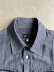 ARMANI JEANS - 1990s DENIM LOOK HALF SLEEVE SHIRT