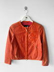 JUST CAVALLI -  S/S 2010 CROP FIT LEATHER JACKET WITH GLOSSY FINISH