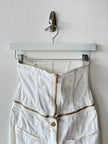 JIMMY TAVERNITI - 1990s CROPPED TROUSERS WITH ZIP OFF WAIST PANEL