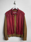 1980s SUEDE BOMBER JACKET WITH CONTRASTING GILET STYLE OUTER LAYER