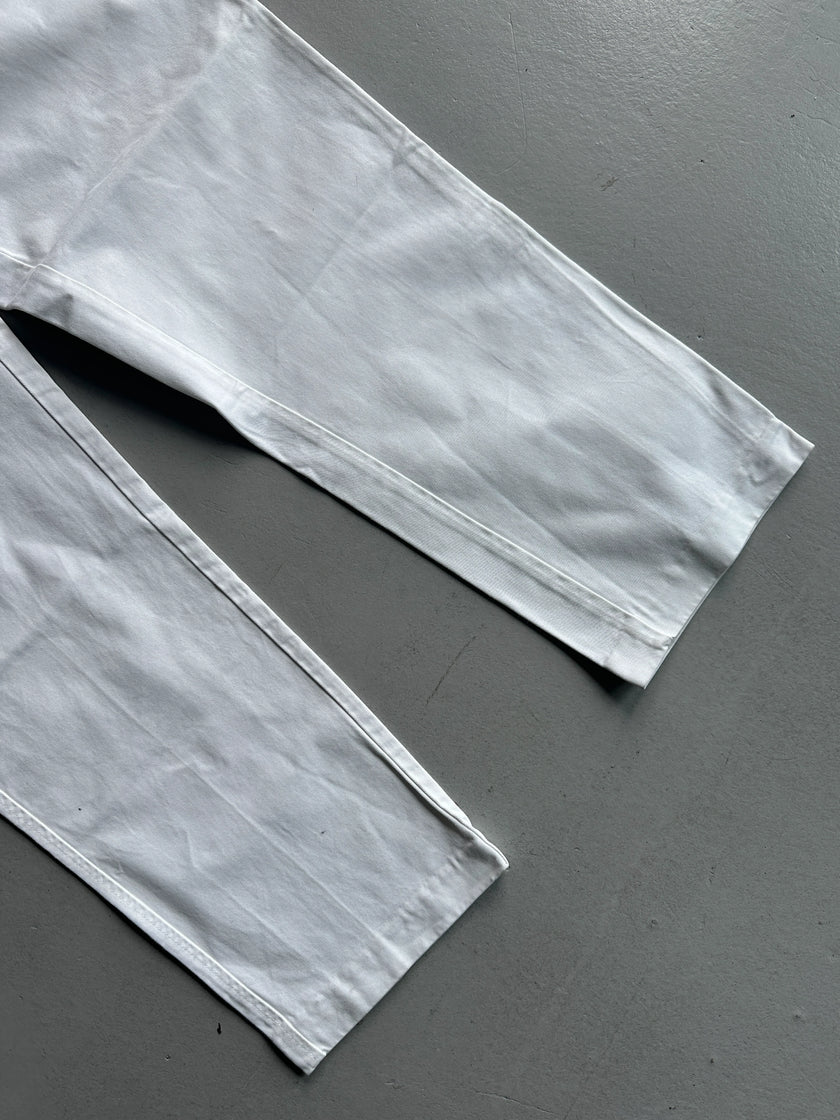 VALENTINO - 1990s STRAIGHT FIT WHITE TROUSERS