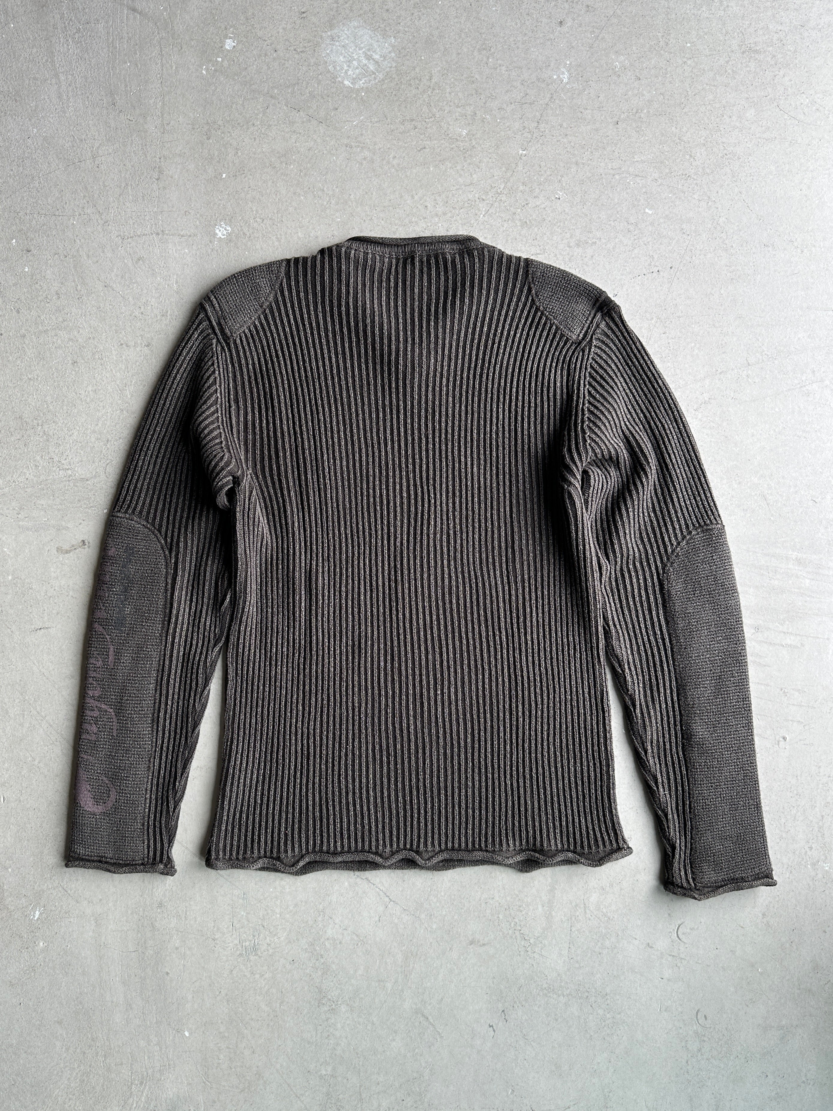 ARMANI JEANS - 1990s V NECK KNITTED LONG SLEEVE TOP