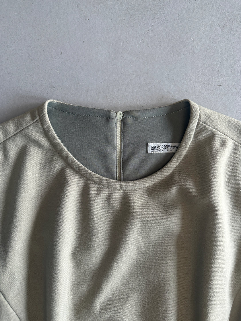 EMPORIO ARMANI - 1990s ZIPPED BACK VEST TOP