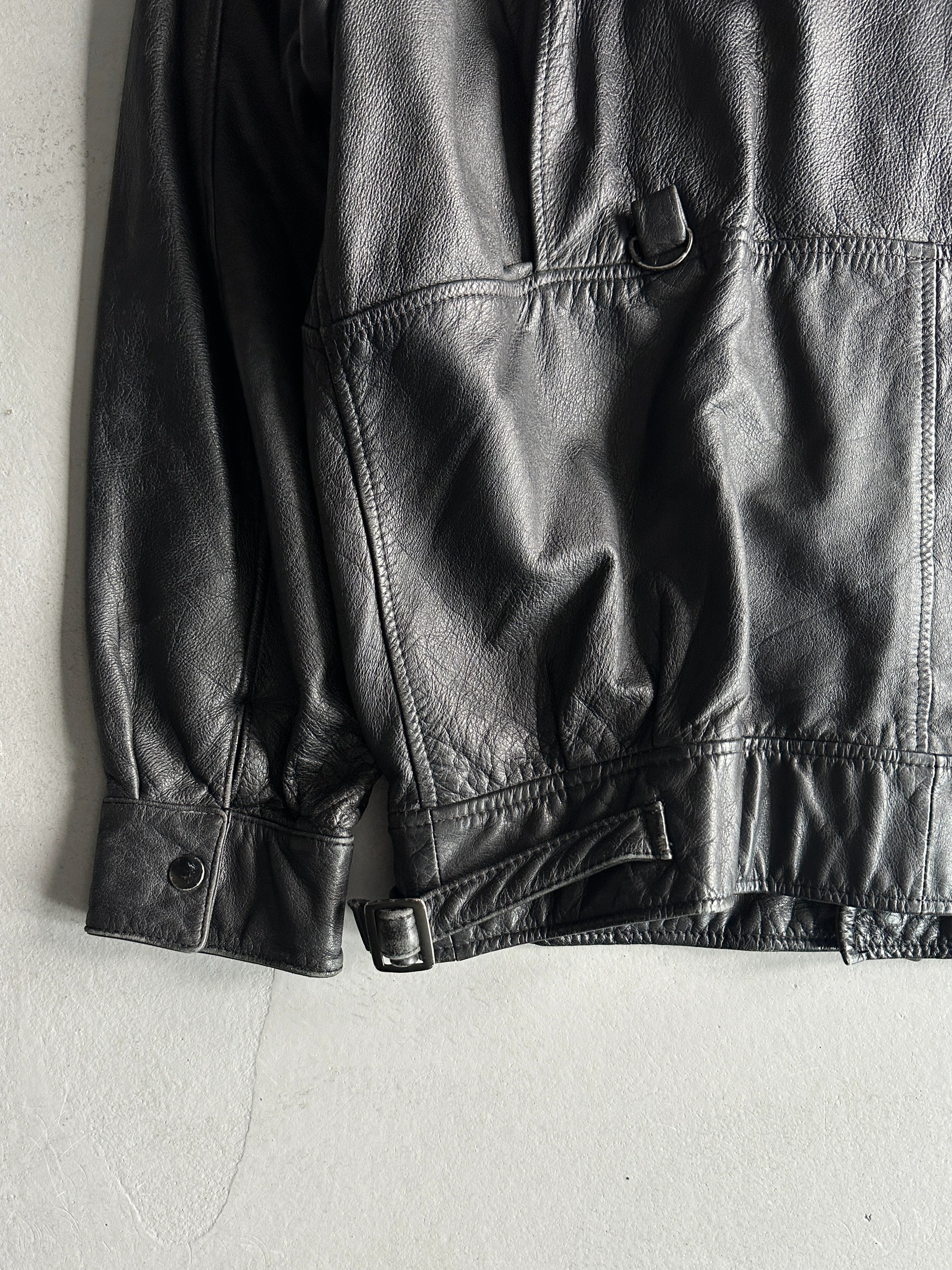 1980s DOUBLE LAYER LEATHER BIKER JACKET