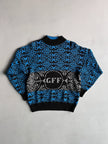 GIANFRANCO FERRÉ - 1980s JACQUARD PRINT KNIT JUMPER