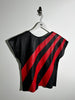1980s LEATHER TOP WITH CONTRASTING FRONT