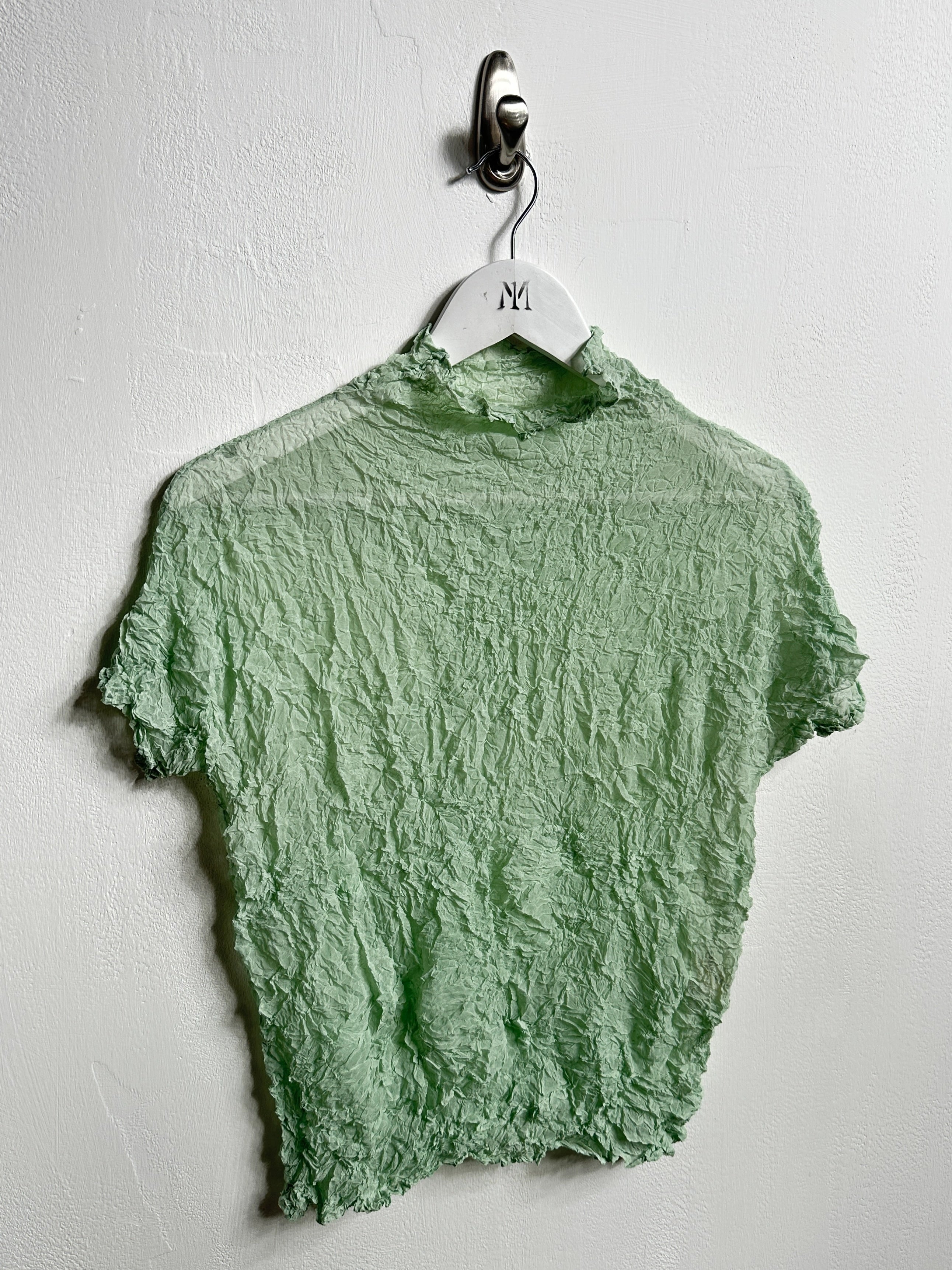 ISSEY MIYAKE PERMANENTE - S/S 1989 SHORT SLEEVE CRINKLED TOP