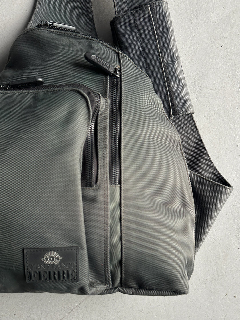 GIANFRANCO FERRÉ - 1990s SLING BAG WITH VELCRO STRAP POUCH