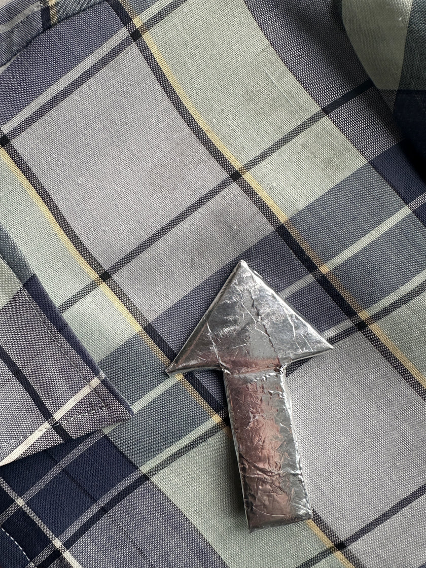 YOHJI YAMAMOTO Y's bis - 1990s CROPPED FIT CHECKED ZIP JACKET