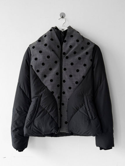 ANTONIO MARRAS - early 2000s PADDED JACKET WITH FLOCKED DOT DETAILING