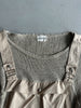 1980s SOFT KNIT JUMPER WITH DUNGAREE STYLE FRONT