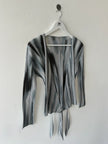 ISSEY MIYAKE - S/S 2015 PLEATED WRAP FRONT LONG SLEEVE TOP