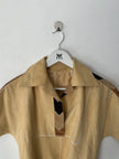 ITALIAN LABEL - late 1970s SUEDE POLO T-SHIRT