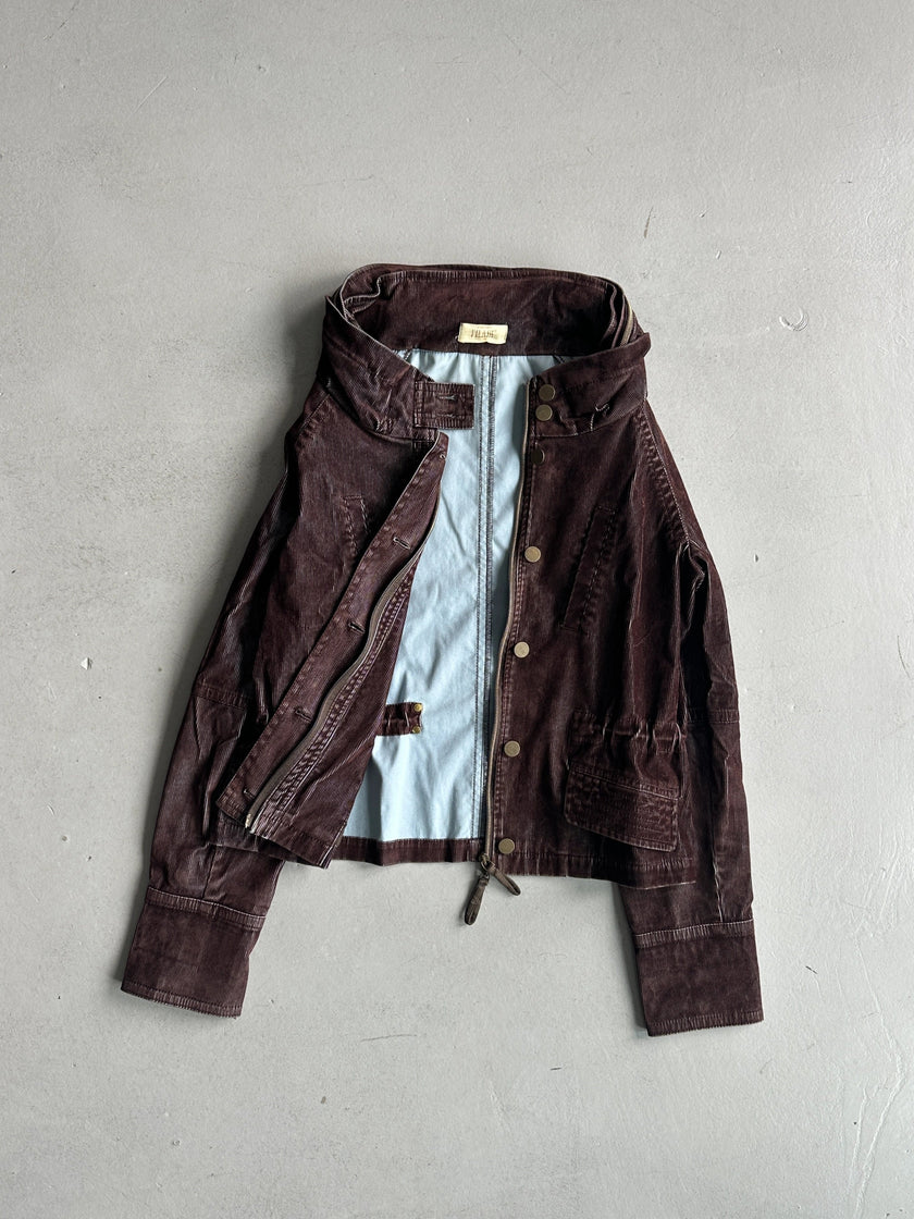 ALVIERO MARTINI 1° CLASSE - 2000s CROP FIT CORDUROY JACKET