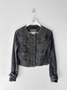 GIANFRANCO FERRÉ - early 2000s CROP FIT DENIM JACKET WITH EXPOSED ZIP DETAILS