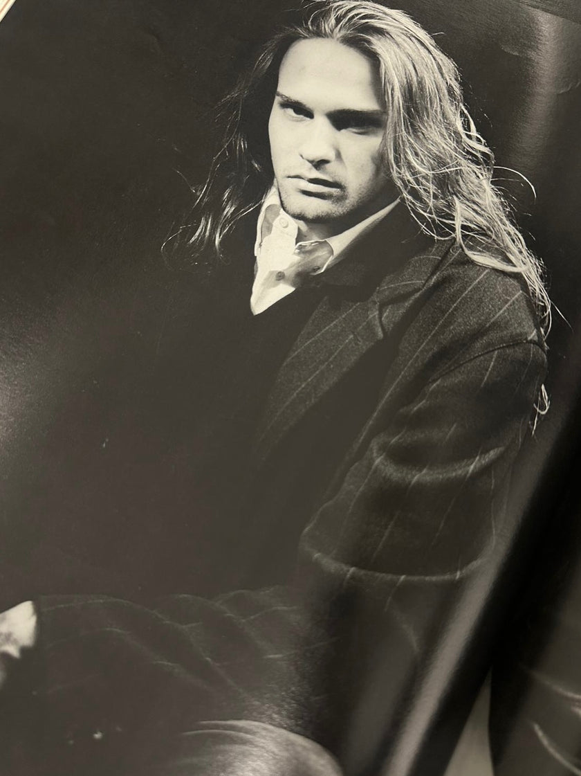 GIORGIO ARMANI - 1990s PINSTRIPED SUIT WITH FRONT PLEATS TROUSERS