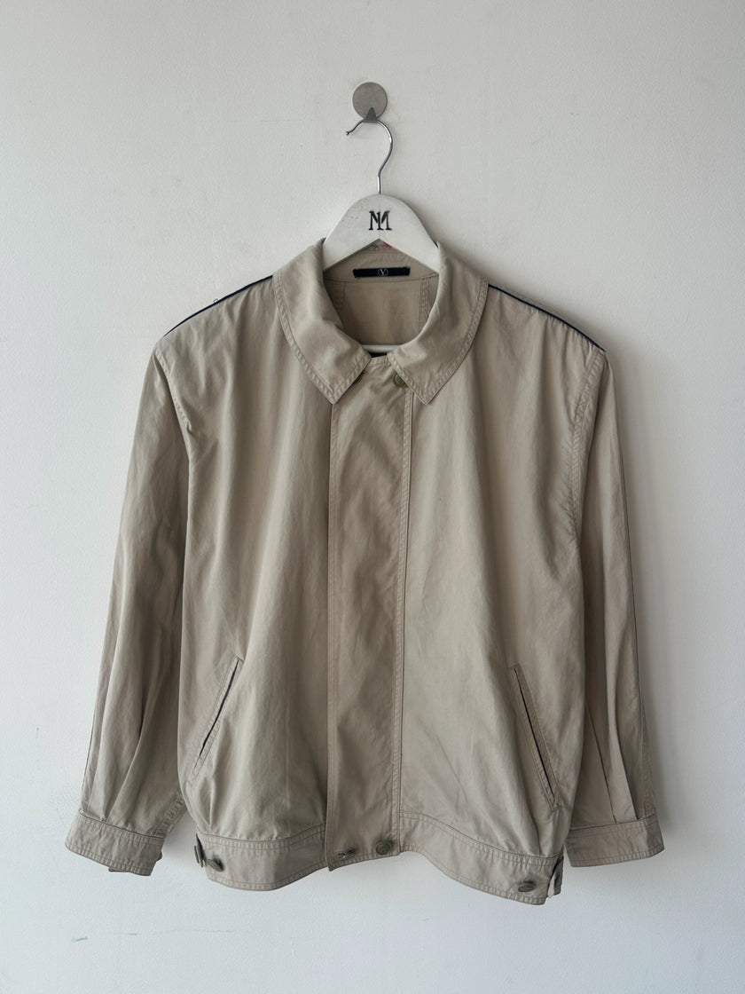 VALENTINO - late 1980s CROP FIT LIGHT BOMBER JACKET