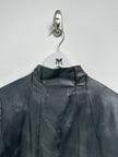 ISSEY MIYAKE - S/S 2006 FAUX LEATHER JACKET WITH SCULPTURAL NECK