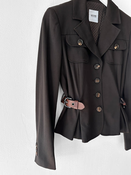 MOSCHINO - early 2000s BLAZER WITH BELTED WAIST