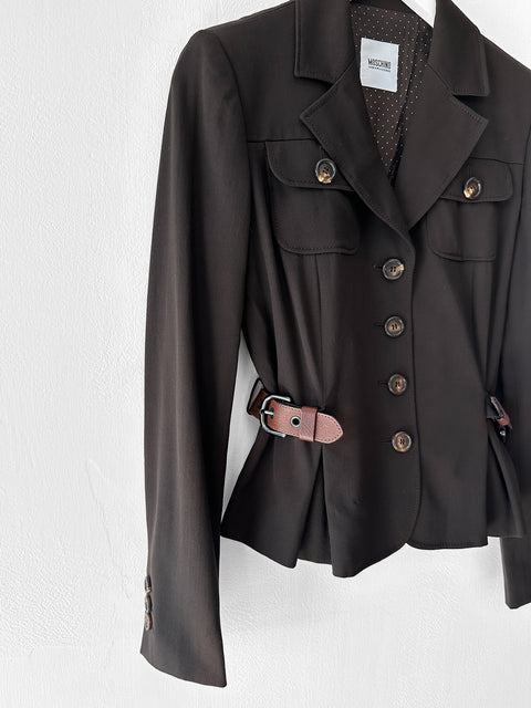 MOSCHINO - early 2000s BLAZER WITH BELTED WAIST