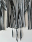 ISSEY MIYAKE - S/S 2015 PLEATED WRAP FRONT LONG SLEEVE TOP