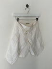 ISSEY MIYAKE PLANTATION - 1990s LINEN WRAP FRONT PANEL SHORTS