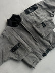 ITALIAN LABEL 1980s 2 IN 1 BOXY FIT DENIM BOMBER JACKET GILET