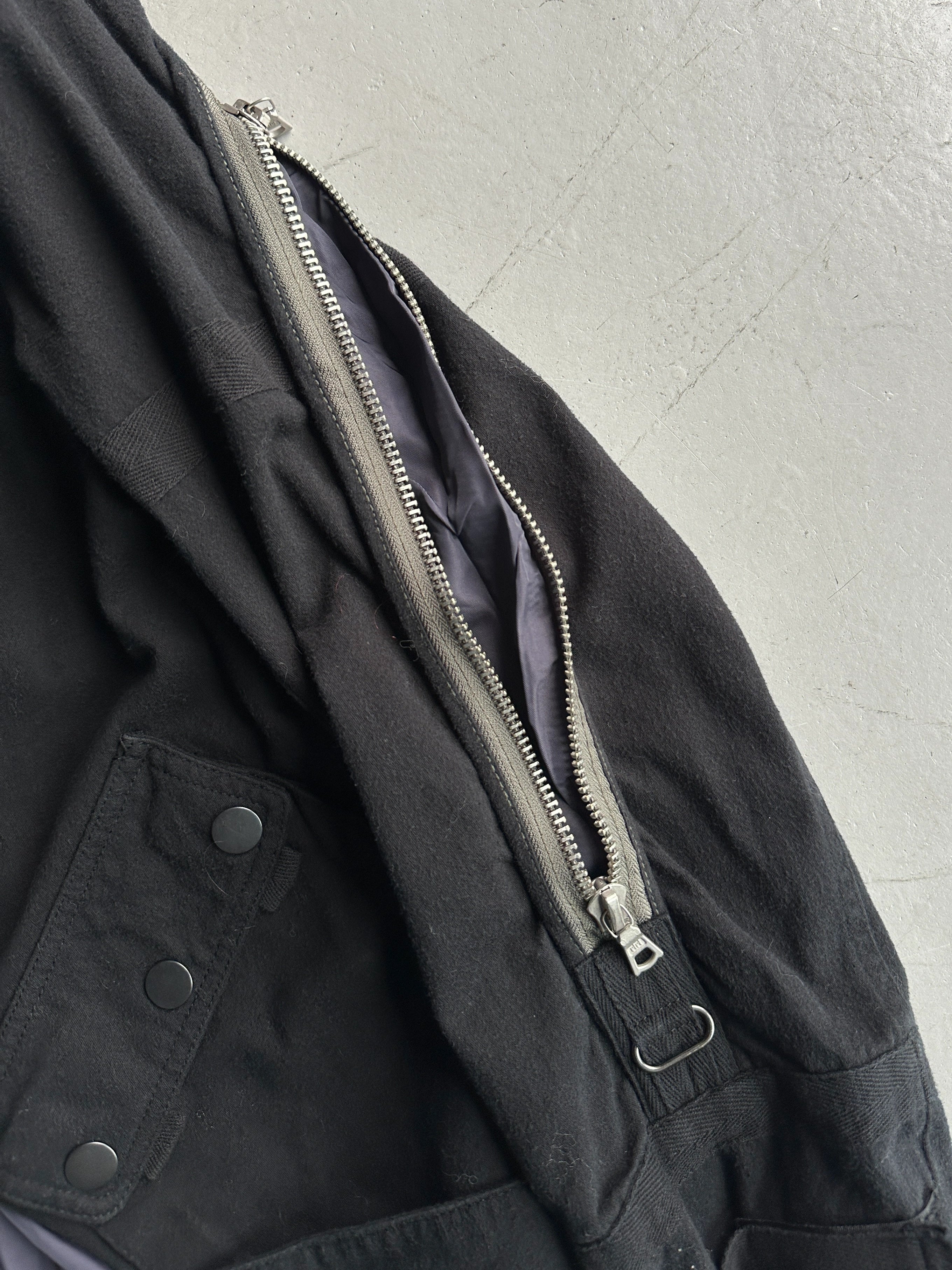 DRIES VAN NOTEN - F/W 2014 LAYERED JACKET WITH ZIP RUNNING FROM SLEEVE TO BACK