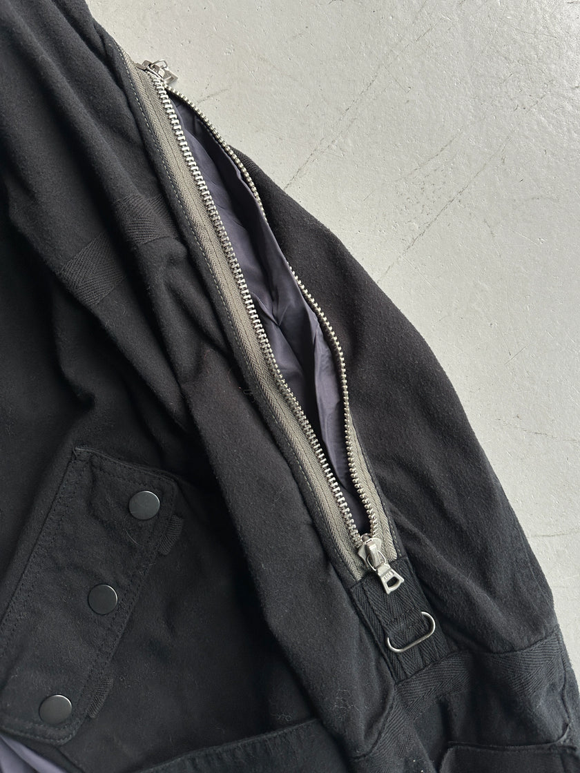 DRIES VAN NOTEN - F/W 2014 LAYERED JACKET WITH ZIP RUNNING FROM SLEEVE TO BACK