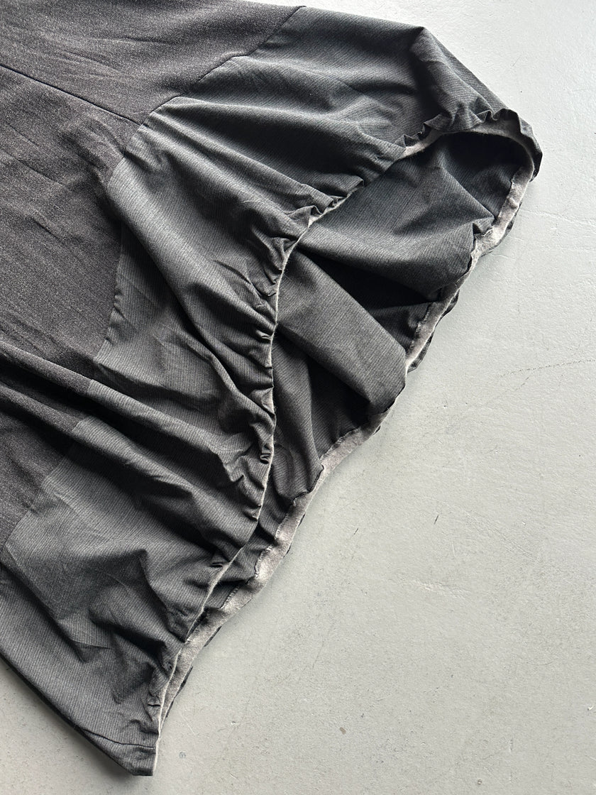 ITALIAN LABEL early 2000s ASYMMETRIC SKIRT WITH PUFFED HEM