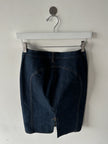 DOLCE & GABBANA - F/W 2001 DENIM SKIRT WITH LOGO PLATE AT FRONT