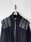 J.C. DE CASTELBAJAC X ICEBERG - late 1970s ZIPPED KNIT WITH COATED COTTON DETAILS