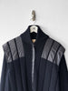J.C. DE CASTELBAJAC X ICEBERG - late 1970s ZIPPED KNIT WITH COATED COTTON DETAILS