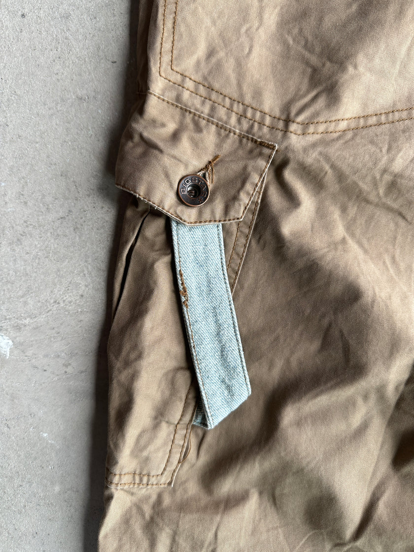 2000s CARGO TROUSERS WITH DENIM DETAILS