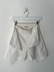 ISSEY MIYAKE PLANTATION - 1990s LINEN WRAP FRONT PANEL SHORTS