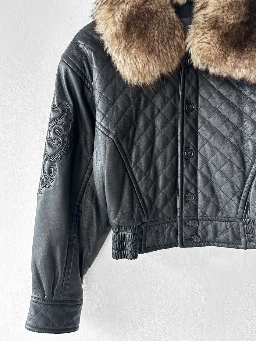KANSAI YAMAMOTO - 1990s BOXY FIT JACKET WITH DETACHABLE FUR COLLAR
