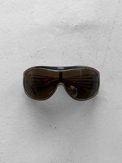 GIANFRANCO FERRÉ - 2000s OVERSIZED SHIELD SUNGLASSES